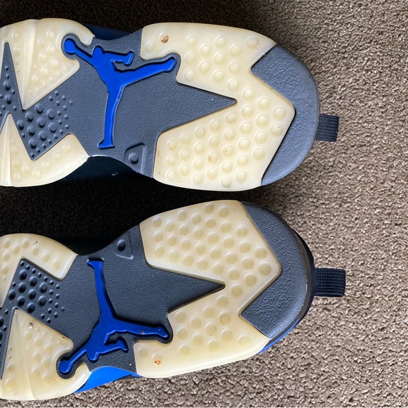 Jordan 6s MVP Blue Black and Gray Sneakers with Iconic Jumpman Logo